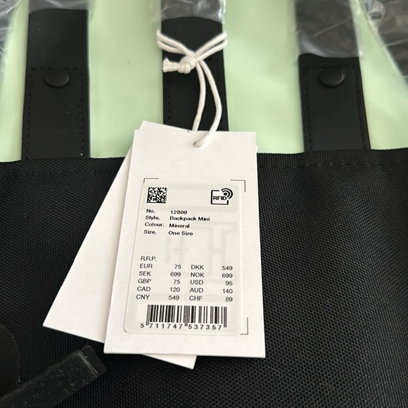 NWT Unisex RAINS Backpack Mini in Mineral - Picture 9 of 9